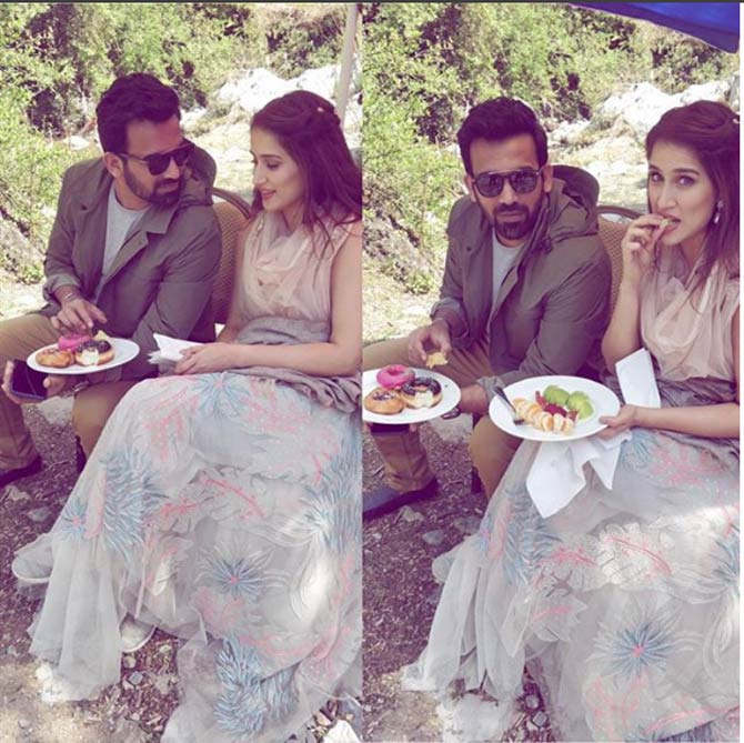 Zaheer Khan and Sagarika Ghatge believe in eating healthy. Sagarika posted this picture captioned, 'It's all about the choices . In this case making the healthier one'