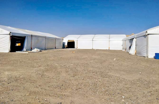 Special vanity vans and tents on the Bharat set