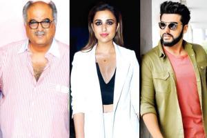 Boney Kapoor, Parineeti Chopra and Arjun Kapoor