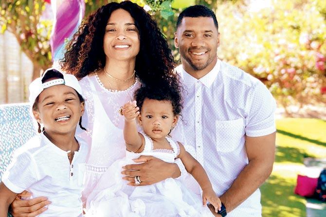 Ciara with husband Russell Wilson and kids Future and Sienna