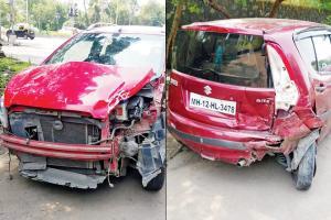 Traffic Police's U-turn leads to vehicle crash at Vikhroli signal