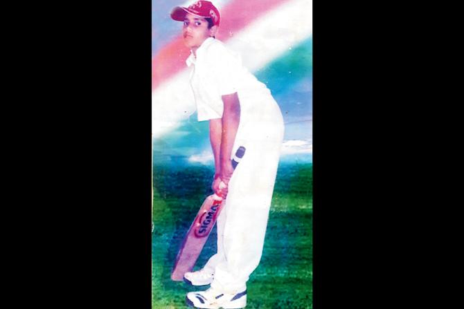 A young Vihari posing in a photo studio in Hyderabad. Pics/Hanuma Vihari