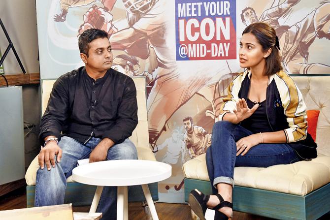 Heena makes a point while interacting with mid-day