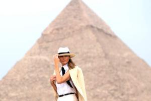 US First Lady Melania Trump in Egypt to tour pyramids, Sphinx