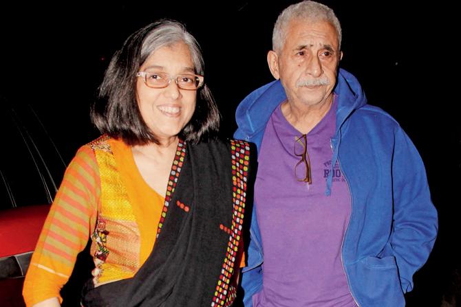 Naseeruddin and Ratna Pathak Shah