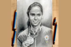 Saina Nehwal's family love the sketch made by Twitter fan