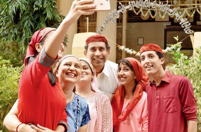 A Parsi family celebrating Jamshedi Navroze. Pic/Getty Images