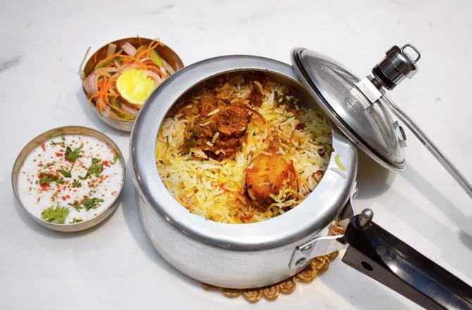 Pateli ghosht biryani 