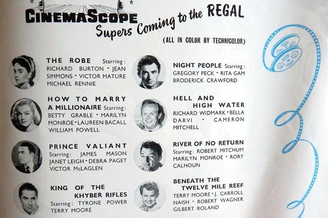 Some of the attractions coming to Regal cinema from 1953. Brochure and Pic Courtesy/Abodh Arasa