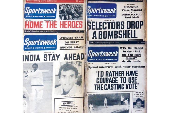 The 1971 issues of Sportsweek. Pic/Clayton Murzello