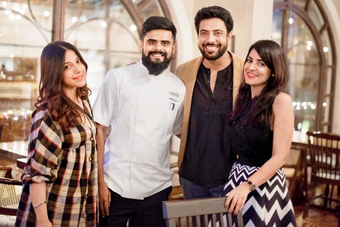 Chef Mithilesh Tembe with Ranveer Brar (second from right)