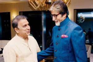 Amitabh Bachchan graces Sunil Gavaskar's party in Bandra