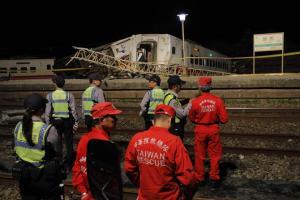 22 dead as train derails in Taiwan