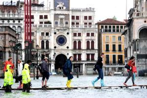 Deadly storms lash Italy leaving Venice afloat