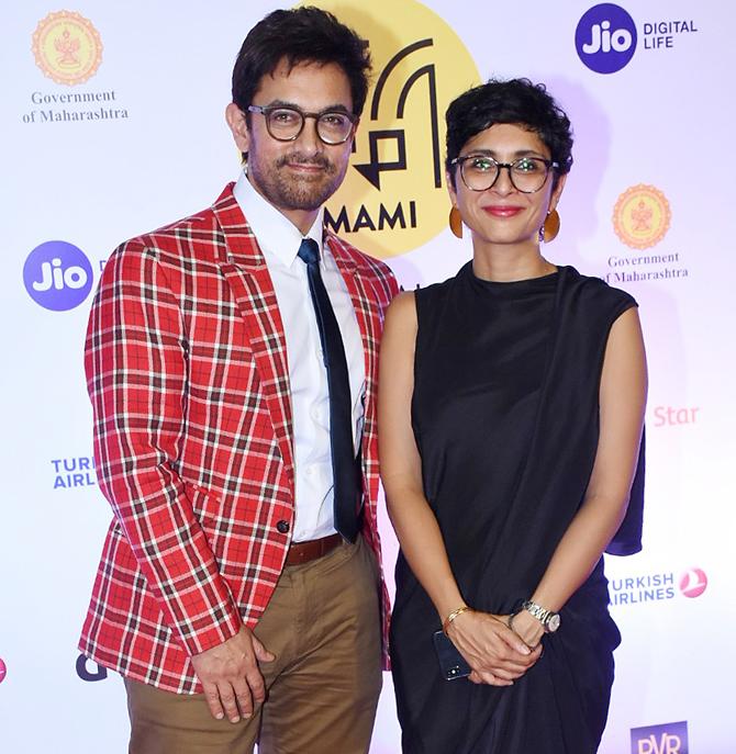 Aamir Khan and Kiran Rao at 20th Jio MAMI Film Fest