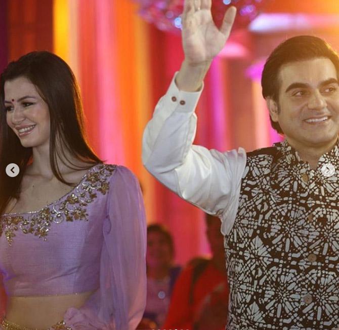 Arbaaz Khan celebrates Navratri with Giorgia Andriani 