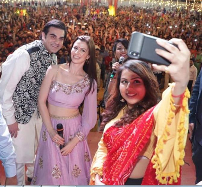 Arbaaz Khan celebrates Navratri with Giorgia Andriani