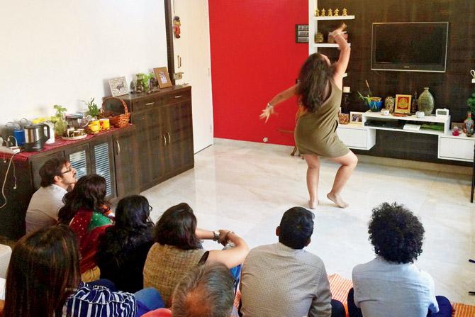 Lopamudra Mohanty performs at a Thane home