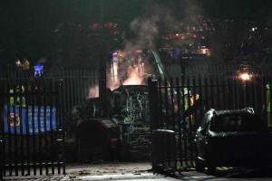 Helicopter crashes near UK football stadium, says Police