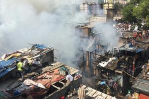 Watch video: Fire breaks out in Bandra slums, no casualties reported 