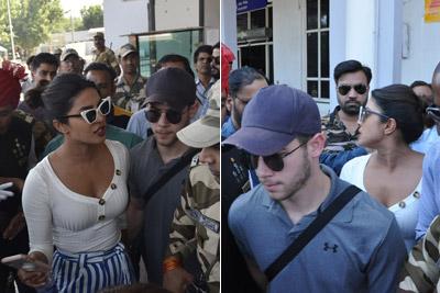 Priyanka Chopra protecting Nick Jonas at the airport is too cute to handle