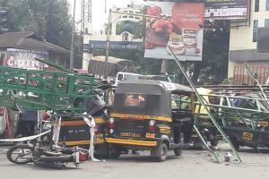 Pune: 4 dead after hoarding falls on vehicles at Mangalwar Peth
