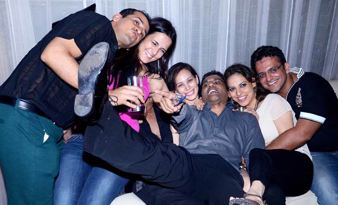 In the picture, Tulip Joshi seen with her friends at a party.
