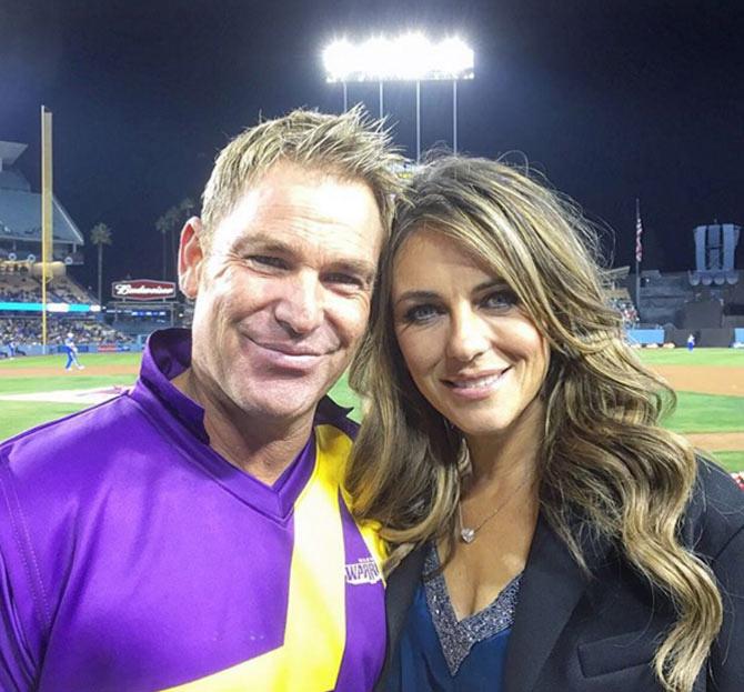Elizabeth Hurley has often stated that she will always love Shane Warne as they were an important part of each other's history. In pic: Shane Warne with Elizabeth Hurley