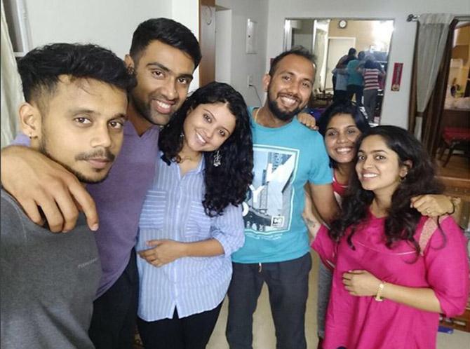 R Ashwin and wife Prithi Narayanan spotted enjoying the Christmas festivities with a few friends. He wrote, 'Christmas party with @raaravind86 and @sanchcs, the Engineering soup boys. The wife's add on @prithinarayanan @vijy_04 @priyarkrishna to relive our old stories'