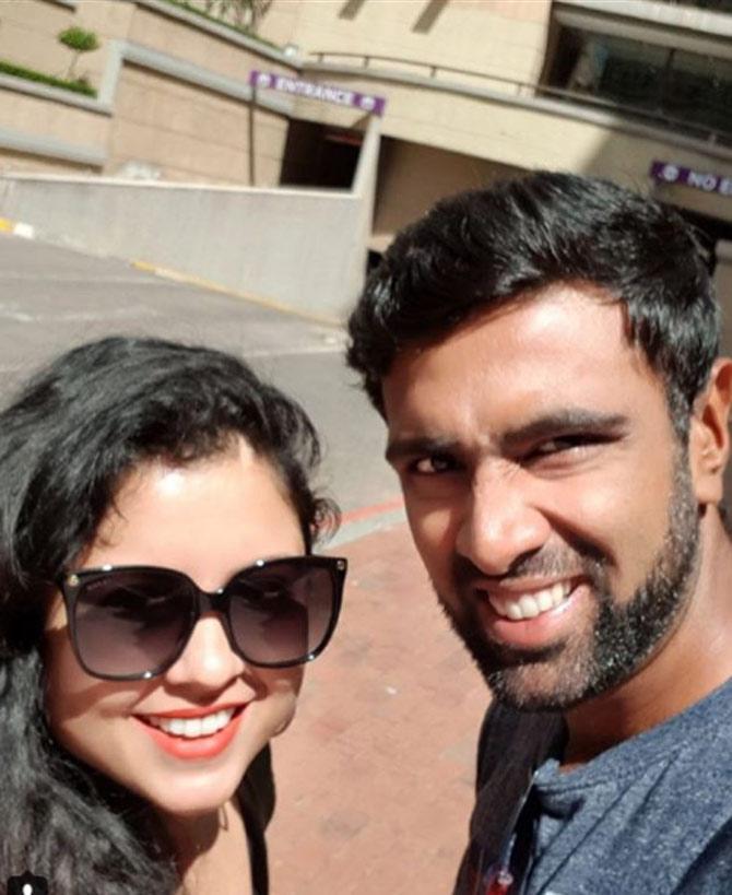 In 2016, Ravichandran Ashwin won the ICC Cricketer of the Year award. In pic: R Ashwin shared this picture after being selected to play for King's XI Punjab in the IPL auctions, he wrote, 'Hello Punjab.. all the way from Joburg. #playpunjabi @prithinarayanan @kxipofficial @realpz @virendersehwag'