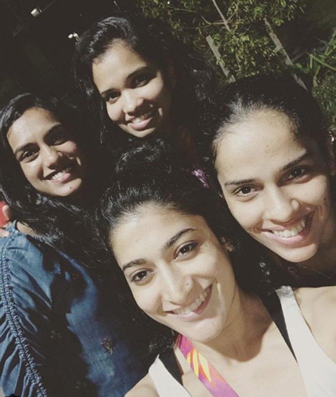 A power-packed picture of Indian badminton stalwarts! In this picture, Ashwini Ponnappa is enjoying a night-out with PV Sindhu and Saina Nehwal, Ponnappa wrote, #throwback to a fun night with these ladies