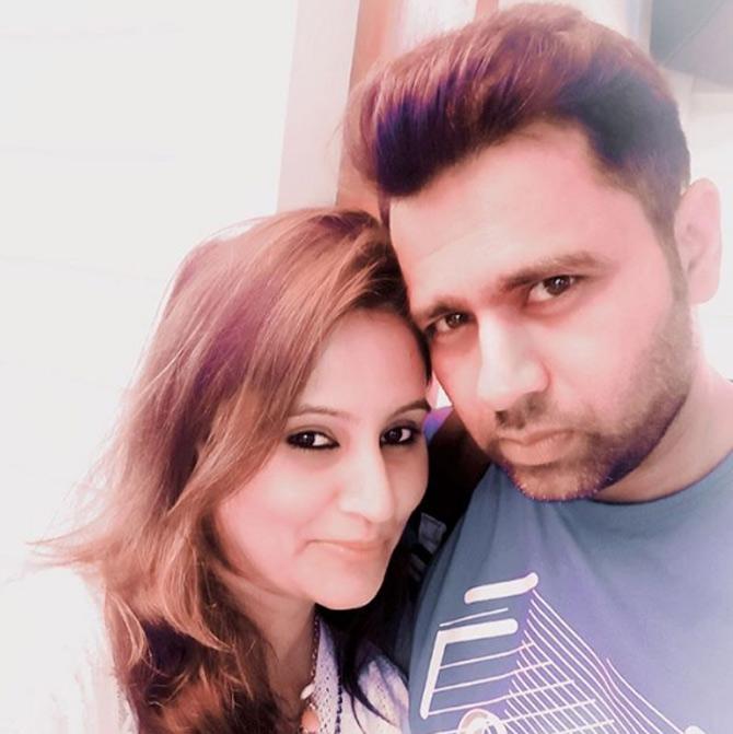 Aakash Chopra is a triple Ranji Trophy title winner - twice with Rajasthan and once with Delhi. In picture: Aakash Chopra with wife Aakshi Chopra