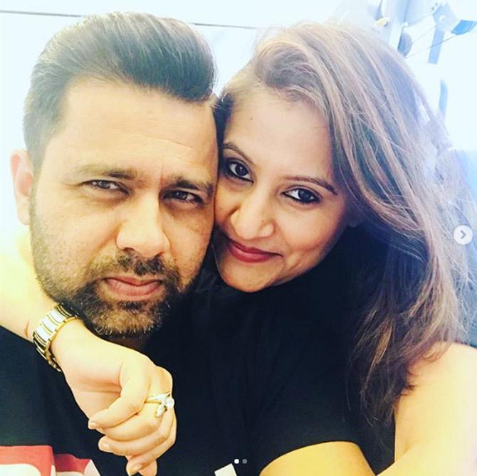 Aakash Chopra has played 10 Tests for India and scored 437 runs at an average of 23. With two fifties, Chopra's top score is 60. In picture: Aakash Chopra with wife Aakshi Chopra