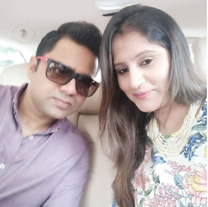 Aakash Chopra is also a writer and his columns on cricket appear in Mid-Day quite frequently.  In picture: Aakash Chopra with wife Aakshi Chopra on a date after IPL