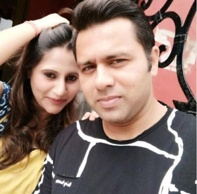 In picture: Aakash Chopra with wife Aakshi Chopra on one of their many lunch dates
