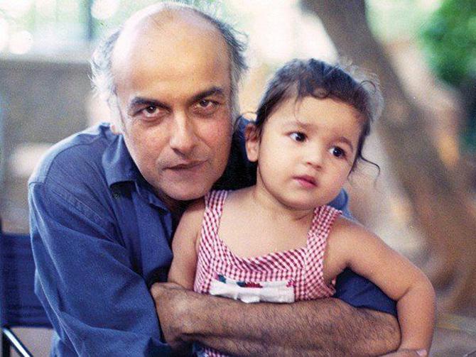 Mahesh Bhatt has been vocal about his love and support for his daughters. In picture: Little Alia Bhatt in her father's arms