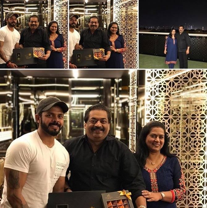 Sreesanth posted this picture with a couple of his friends. He wrote, '#dr.roy and Chechi surly are the best human beings around.thnks a lot for this Lovely time..love and respect alwys'
