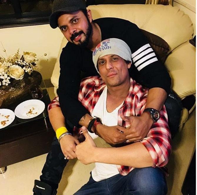 Sreesanth posted this picture with a close friend, he wrote, 'Alwys great to catch up with my brother @ranjhavikramsingh ..thnks for the lovely hospitality Brother'