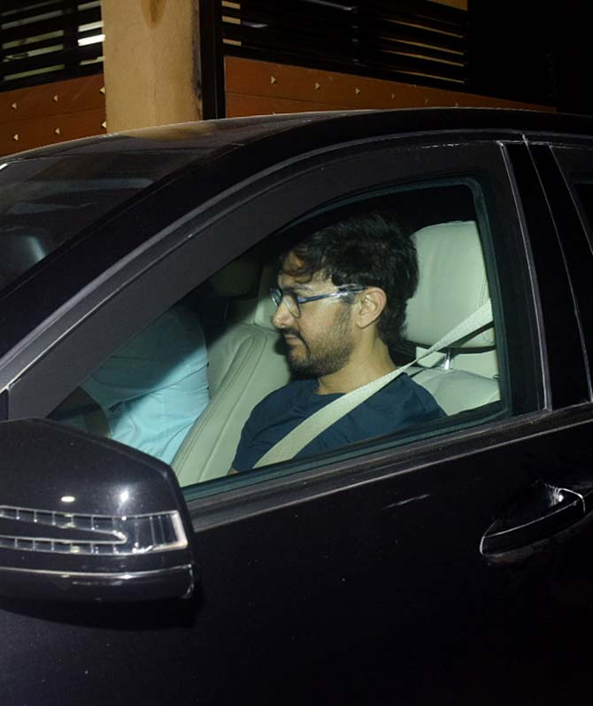 Aamir Khan also attended the special screening of Sui Dhaaga at YRF Studios in Andheri, Mumbai.
