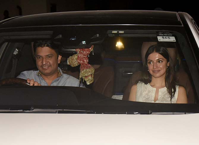 Bhushan Kumar and wife Divya Khosla Kumar also attended the special screening of Sui Dhaaga 