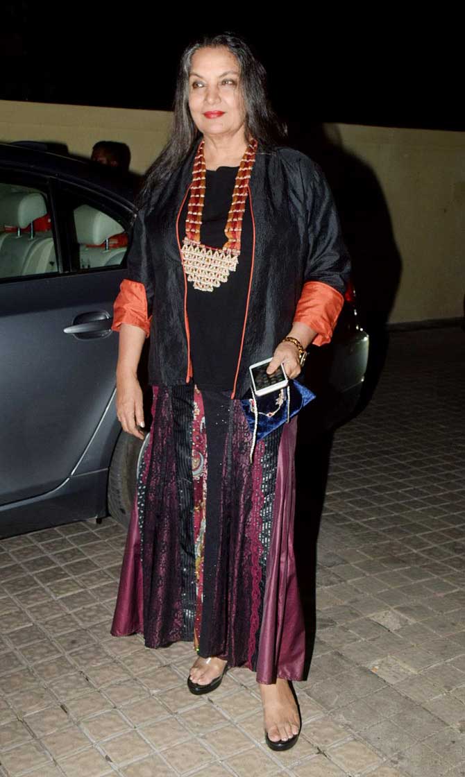 Veteran actress Shabana Azmi also attended the special screening of Sui Dhaaga