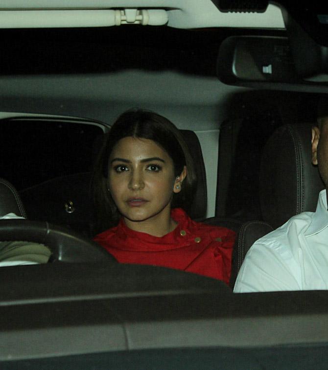 Anushka Sharma in an interview talking about Sui Dhaaga said, 'It is a very commercial film and I think it is a right kind of commerce -- you have a proper concept backed by content said in a way which is completely commercial.' In picture: Anushka Sharma arrives for the special screening of Sui Dhaaga