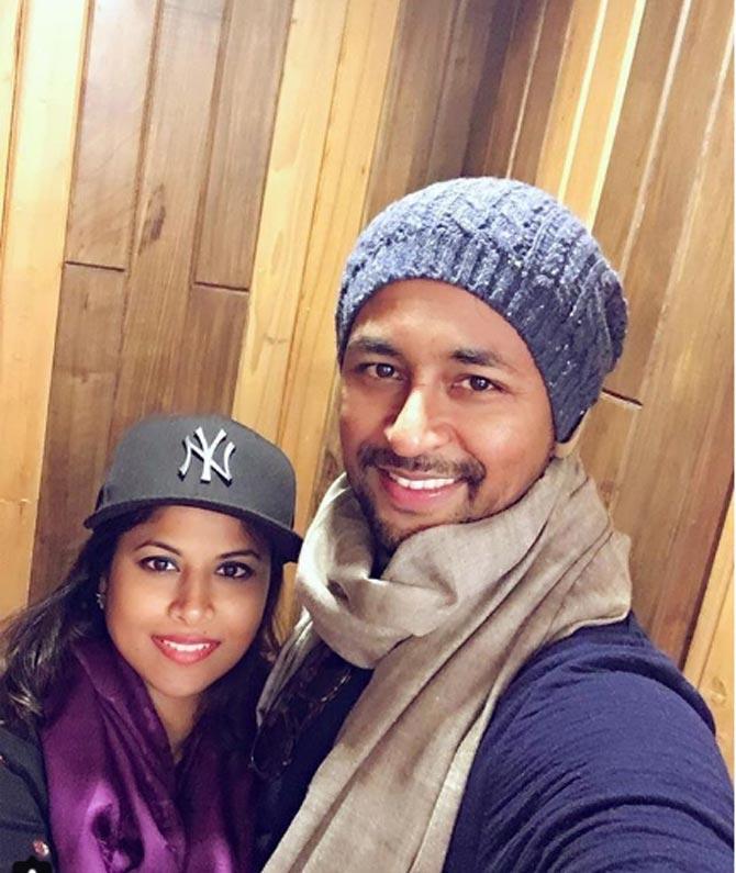 Pragyan Ojha was an attacking slow left-arm orthodox bowler and left-hand batsman.  In pic: Pragyan Ojha with wife Karabi Baral