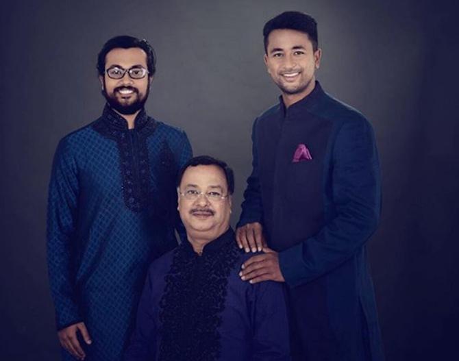 Pragyan Ojha shared a picture with his father and brother on Father's Day and he captioned it, '#happyfathersday Portrait!' A smart trio, aren't they?