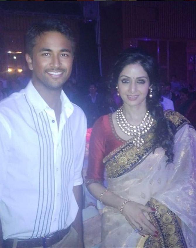 Pragyan Ojha shared this picture with the late Sridevi, on the actress's untimely demise. He wrote, 'My heartfelt condolences to the entire family for a huge loss. Your contribution to Indian cinema will always remain evergreen. #rip #Sridevi ji'