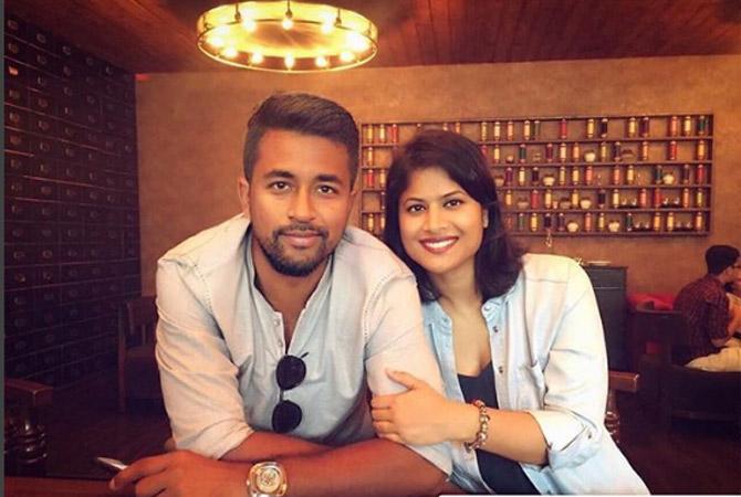 Pragyan Ojha is a former Indian cricketer, who has represented India in Tests, ODIs and T20s. In picture: Pragyan Ojha with his wife Karabi Baral
