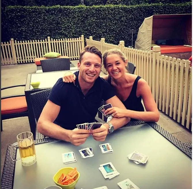 Jos Buttler posted this image with wife Louise Buttler, on his trip to India during the IPL 2017. He captioned, 'Special 3 weeks in India with @louisekwebber .... safe flight home looking forward to the next adventure! #CurryCardsCricket #mumbaiindians'
