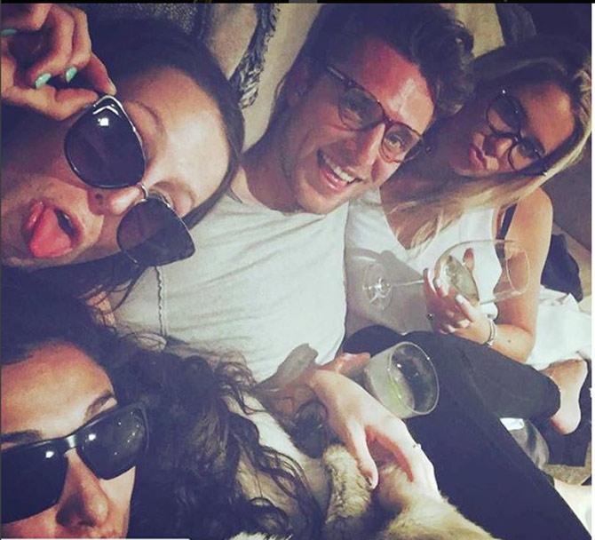 Jos Buttler with his wife and friends, enjoying a crazy night out. The England batsman wicket-keeper definitely knows how to party