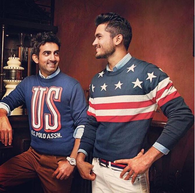 Manish Pandey has played 37 T20I matches for Team India and has scored 707 runs at a stunning average of 47.13.  Pandey's top score is an unbeaten 79 with three fifties under his belt. In picture: Former Kolkata Knight Riders boys Manish Pandey with Gautam Gambhir. Both looking uber cool in trendy urban wear