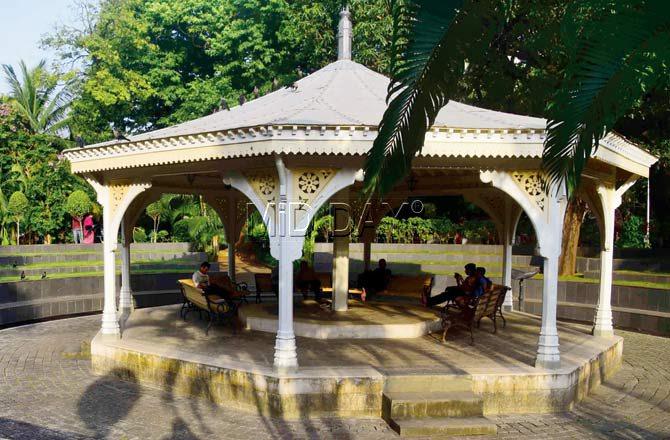 The BMC spent Rs 50 lakh on restoring the Cooperage Bandstand